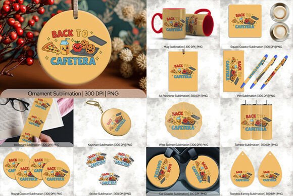 Back to Cafeteria School Sublimation PNG
