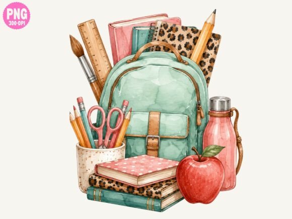 Backpack Apple Books Pencil PNG