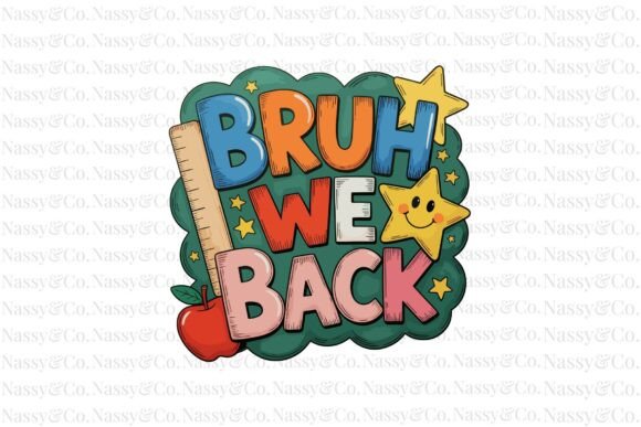 Bruh We Back Retro Doodle Pencil PNG