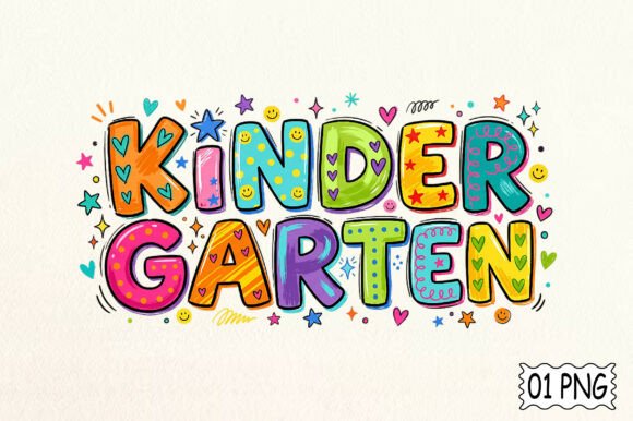 Colorful Kindergarten PNG: A Vibrant Design for Creative Projects
