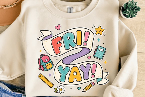 Friday PNG Mom Life Retro Teacher Design