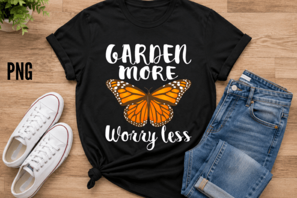 Garden More Butterfly Worry Less Monarch
