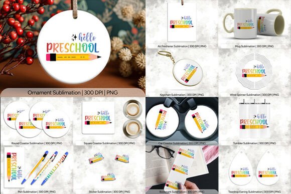 Hello Preschool Kids School Sublimation