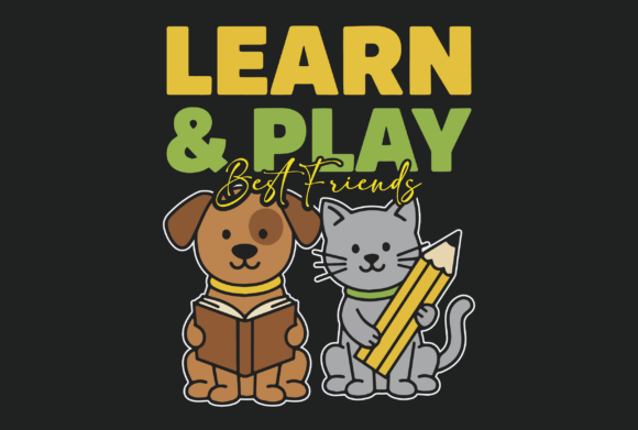Learn Play Cute Animal School Design
