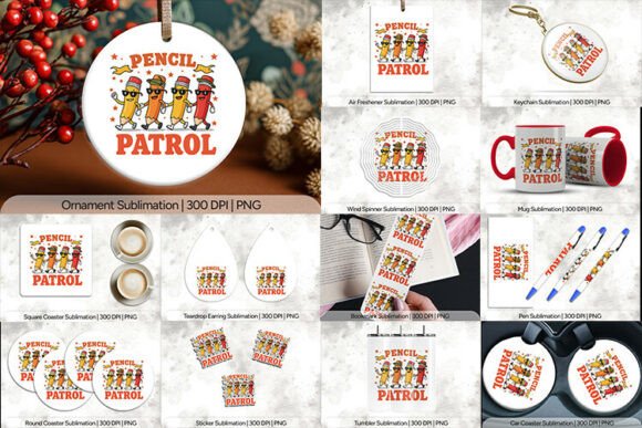 Pencil Patrol School Kids Sublimation