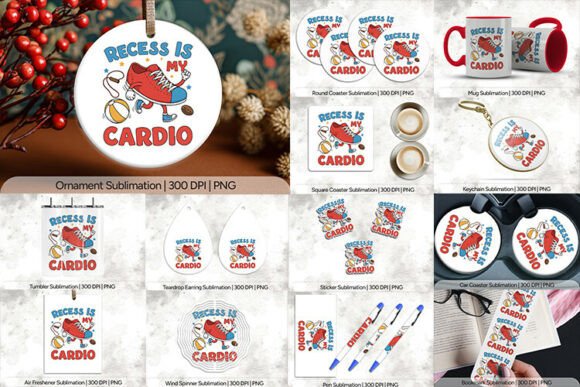 Recess is My Cardio Sublimation Bundle