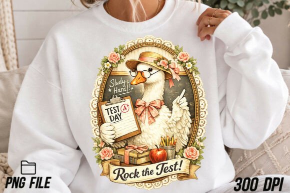Teacher Coquette Png, Test Day Goose PNG
