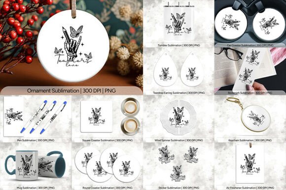 Teacher Love Skeleton Sublimation PNG