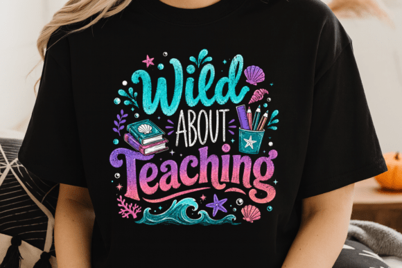 Wild About Teaching PNG T-Shirt